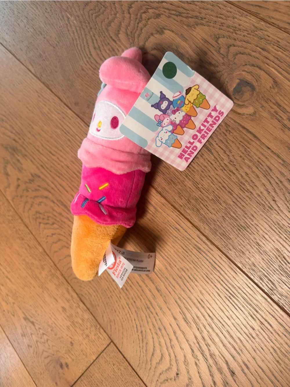 Claire's Pink Glitter Candy Plush Notebook & Pink Ice Cream Plush Keychain